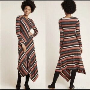 Maeve Anthropologie Parkside Handkerchief Stripe Midi Dress (17)